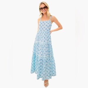 Sold out Oliphant (purchased from Tuckernuck) Capella Blue Strappy Maxi Dress